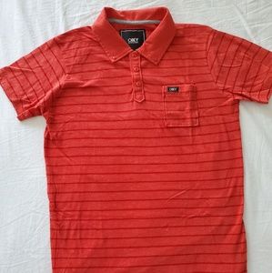 Obey Striped Polo Shirt Size S